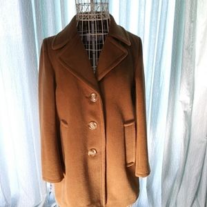 Talbots 3 button angora/wool car coat